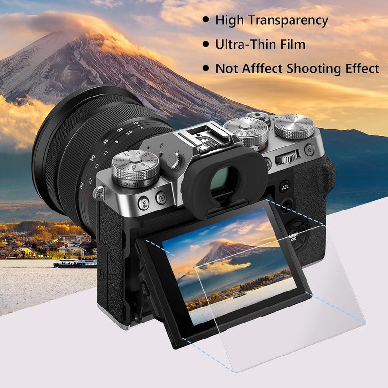 kinokoo Screen Protector for fujifilm X100S/X100/X20/X10/X-E1 camera, 0.25mm 9H Hardness Tempered Glass Film for Fuji X100S camera - Bubble Free & Anti-Scratch&Anti-Finger Print (2 Pack) - Image 4